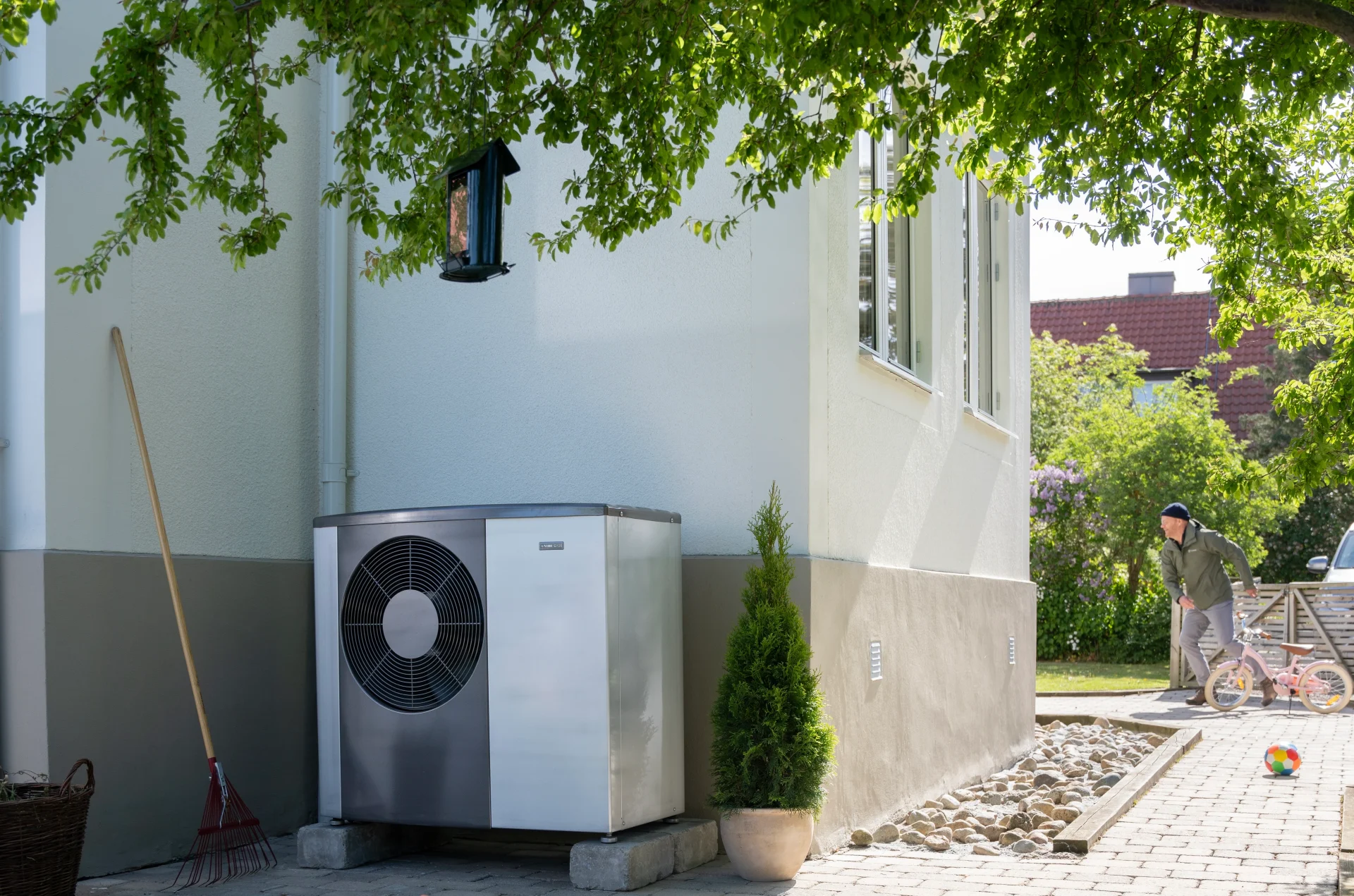 NIBE S2125 by side of house