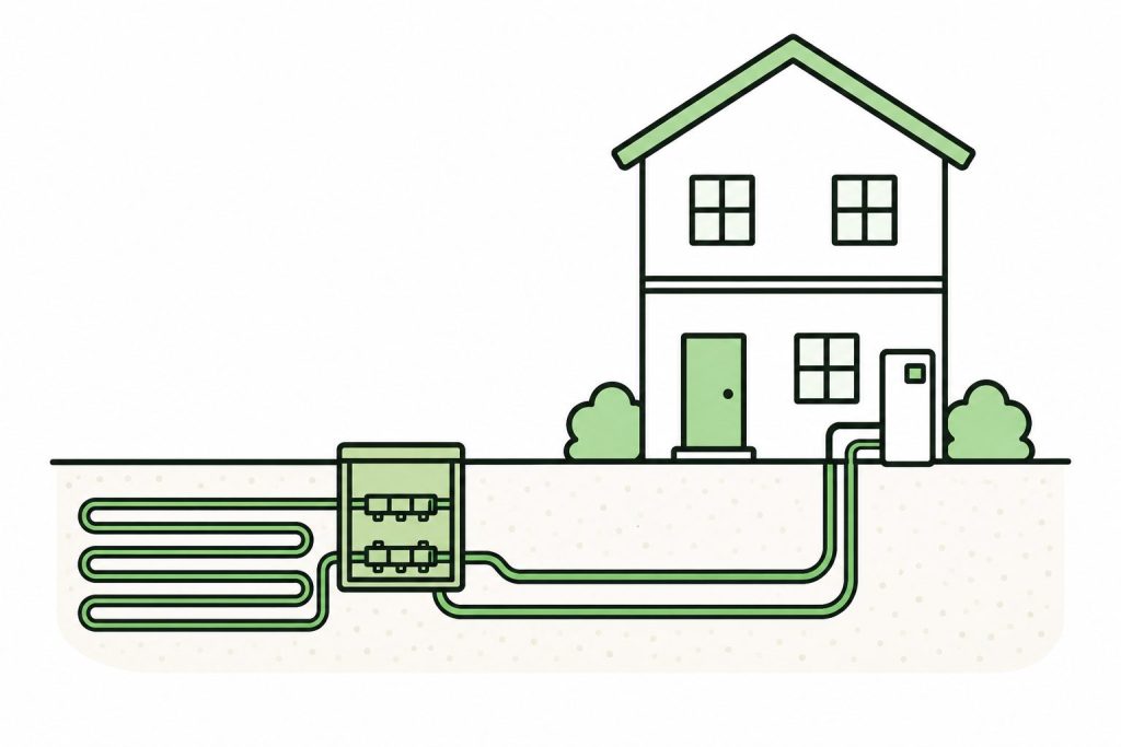 Heat pump working illustration